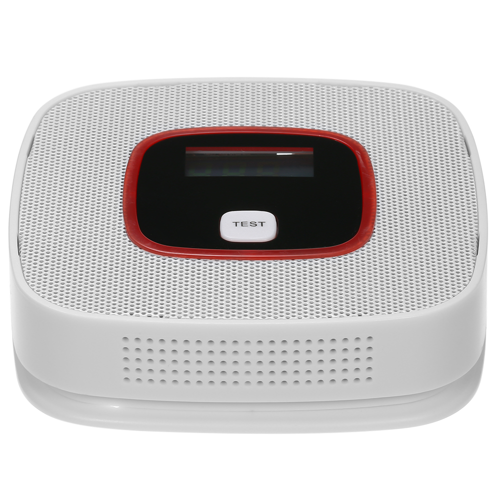 LCD Display Carbon Monoxide & Smoke Combo Detector Battery Operated CO Alarm with LED Light Flashing Sound Warning
